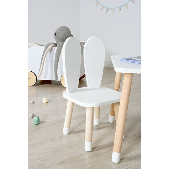 Dječji stol sa stolicama - Uši - bijela boja