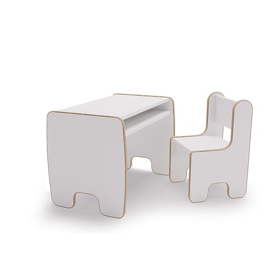 dječji stol Timi + stolica MDF bijela boja