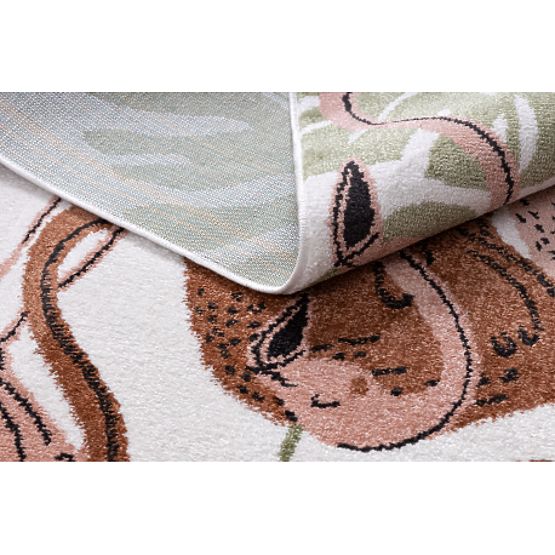 Dječji tepih FUN Flami, flamingosi krem