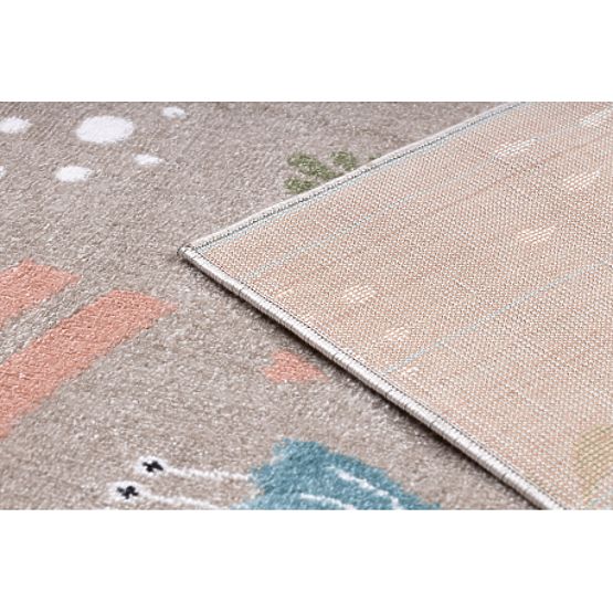 Dječji tepih FUN Sweety, jednorog, duga bež