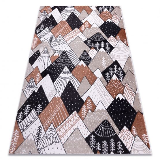 Dječji tepih FUN Tops, planine, krem