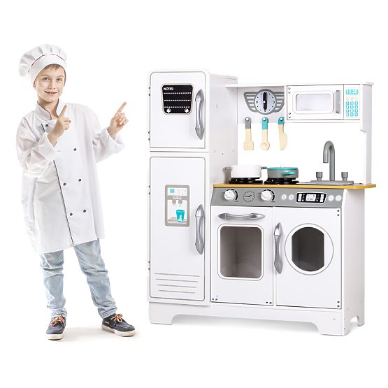 Drvena kuhinja s priborom za djecu ECOTOYS