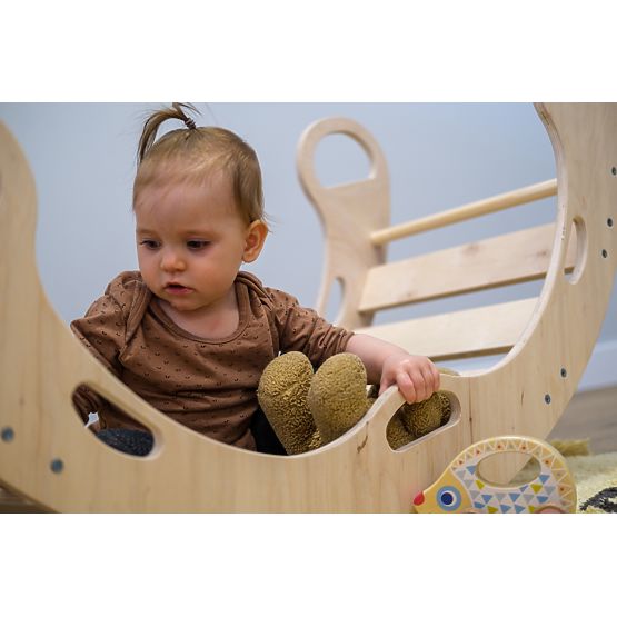 Drvena ljuljačka montessori - prirodna