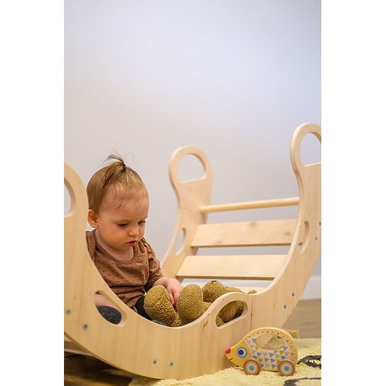 Drvena ljuljačka montessori - prirodna