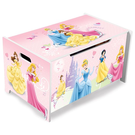 Dřevěná truhla na hračky Princess