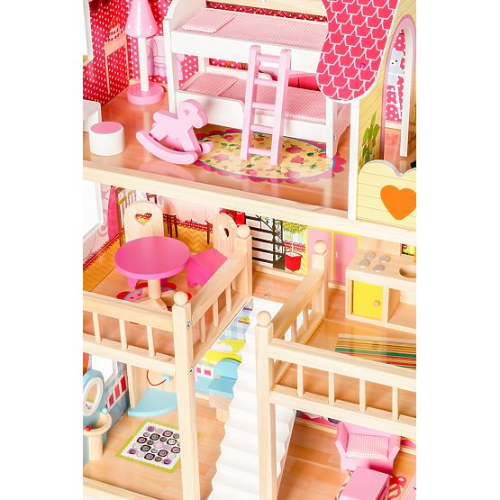 Dřevěný domeček pro panenky Královská rezidence