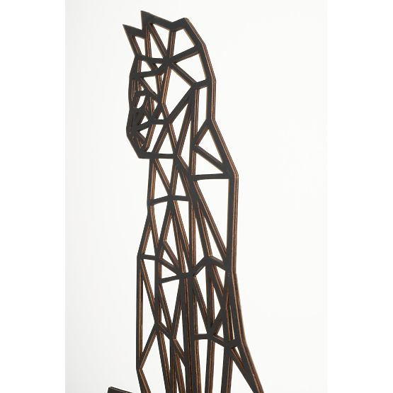 Drvena geometrijska slika - Mačka - različite boje Boja: crna