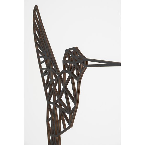 Drvena geometrijska slika - Kolibri - različite boje Boja: crna