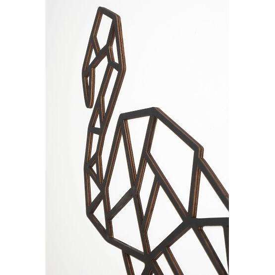 Drvena geometrijska slika - Flamingo - različite boje Boja: crna