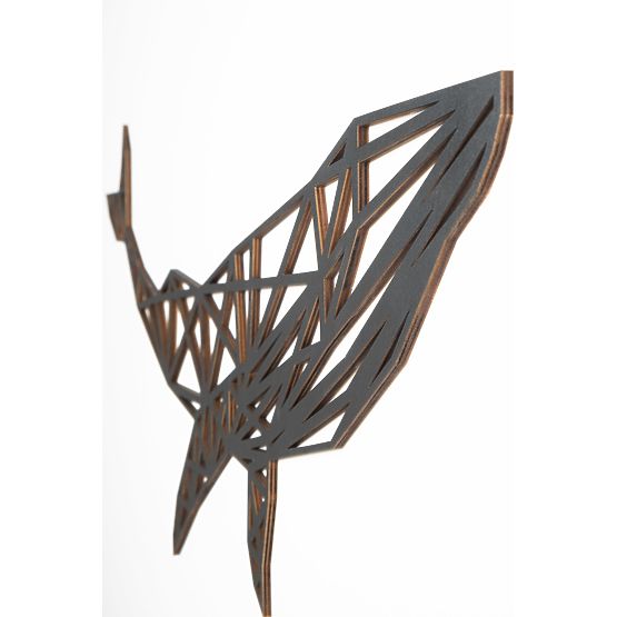 Drvena geometrijska slika - Kit - različite boje Boja: crna