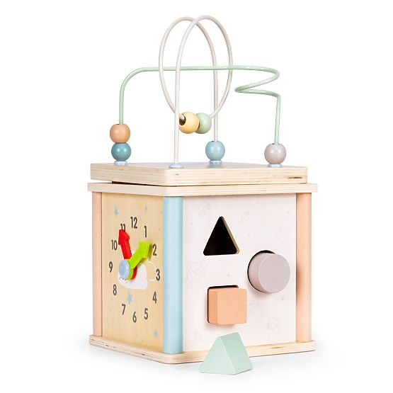 Drvena edukativna kocka s oblicima ECOTOYS