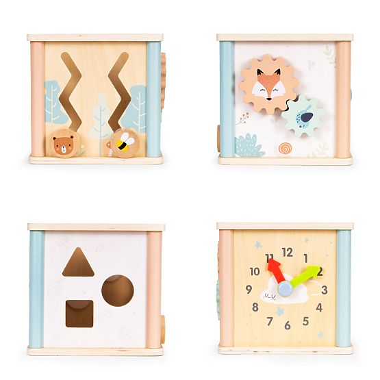 Drvena edukativna kocka s oblicima ECOTOYS
