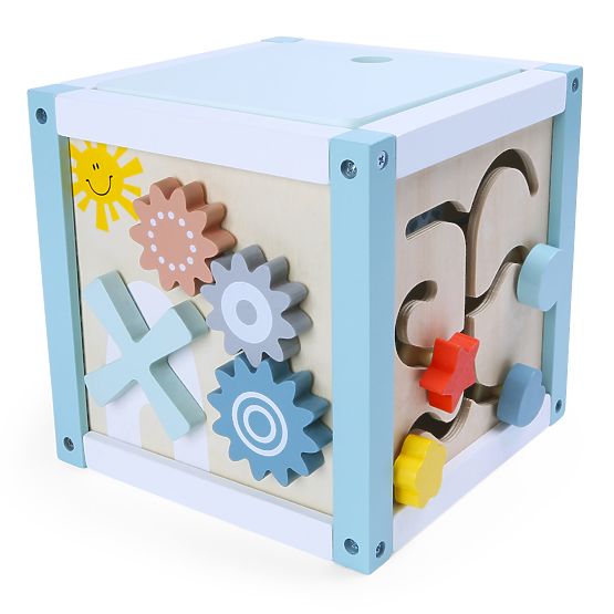 Drvena edukativna kocka sorter + kocke ECOTOYS