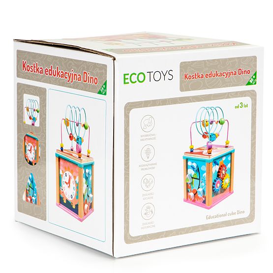 Drvena edukativna kocka, sorter mula ECOTOYS