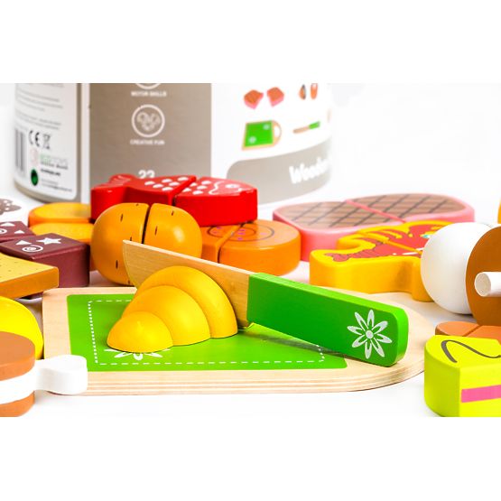 Drvena hrana za rezanje 23 komada ECOTOYS