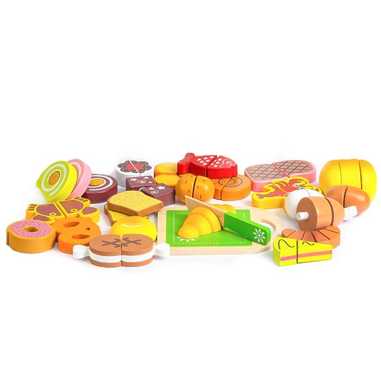Drvena hrana za rezanje 23 komada ECOTOYS