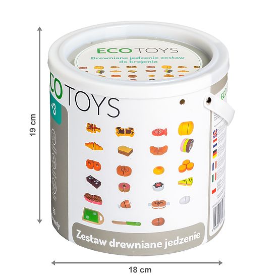 Drvena hrana za rezanje 23 komada ECOTOYS