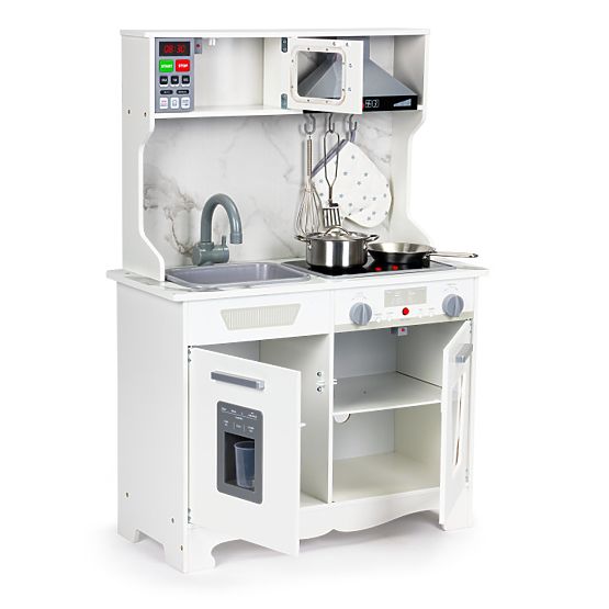 Drvena kuhinja za djecu sa zvukovima i LED + pribor ECOTOYS