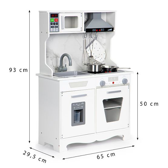 Drvena kuhinja za djecu sa zvukovima i LED + pribor ECOTOYS