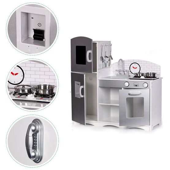 Drvena kuhinja za djecu XXL s opremom