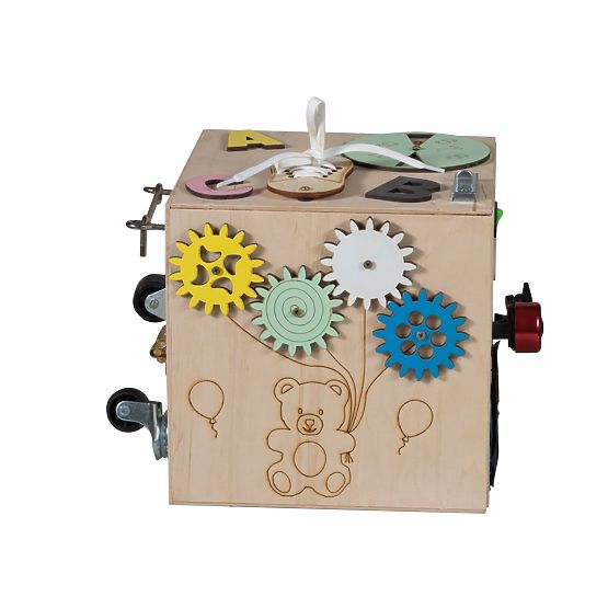 Drvena Montessori kocka - prirodna
