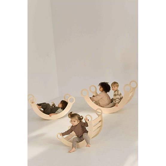Drvena Montessori ljuljačka S - prirodna