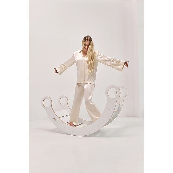 Drvena Montessori ljuljačka XL - bijela