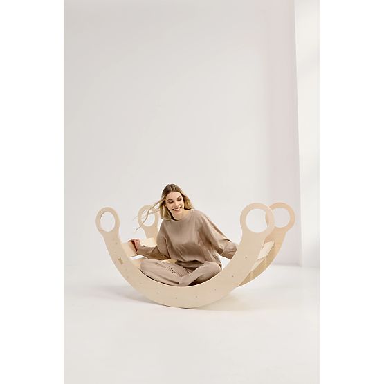 Drvena Montessori ljuljačka XL - prirodna