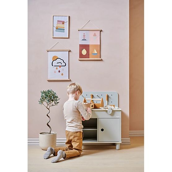 Drvena radionica Nordic - siva