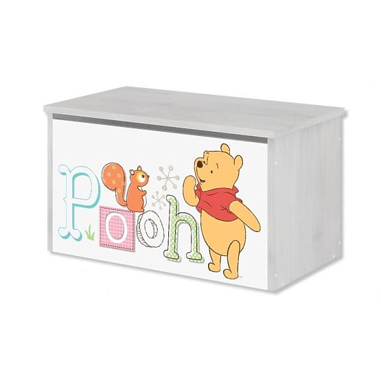 Drvena škrinja za Disneyjeve igračke - Winnie the Pooh i kasica prasica - ukras norveškog bora
