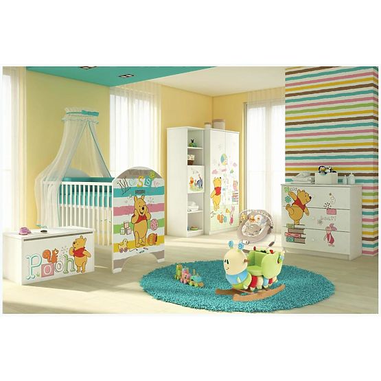 Drvena škrinja za Disneyjeve igračke - Winnie the Pooh i kasica prasica - ukras norveškog bora