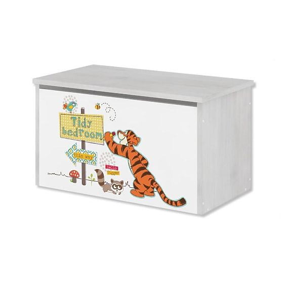 Drvena škrinja za Disneyjeve igračke - Winnie the Pooh i tigar - ukras norveškog bora