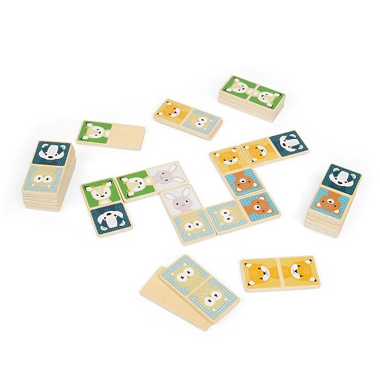 Drvene domino Bigjigs Toys - šumske životinje