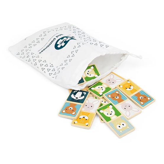 Drvene domino Bigjigs Toys - šumske životinje