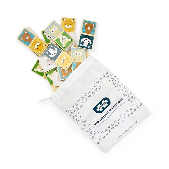 Drvene domino Bigjigs Toys - šumske životinje