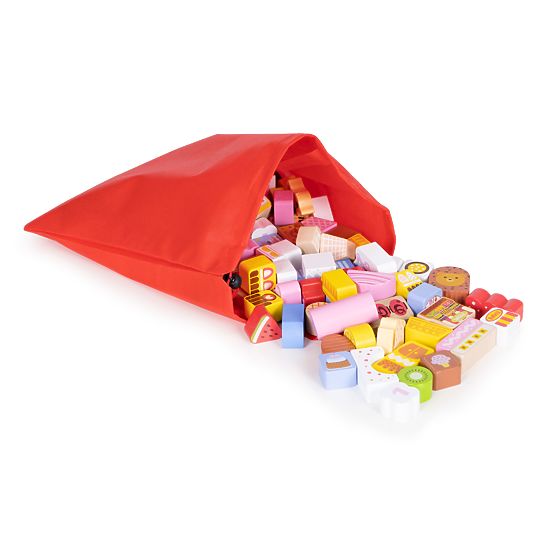 Drvene edukativne kocke set - Slatki grad 116 kom ECOTOYS