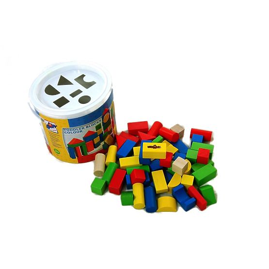 Drvene kocke 50 kom. Kanta sa sorterom