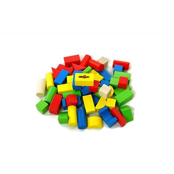 Drvene kocke 50 kom. Kanta sa sorterom