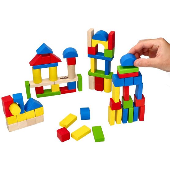 Drvene kocke u kanti 100 kom