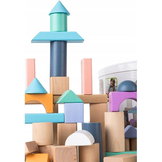 Drvene kocke u kutiji - 50 kom