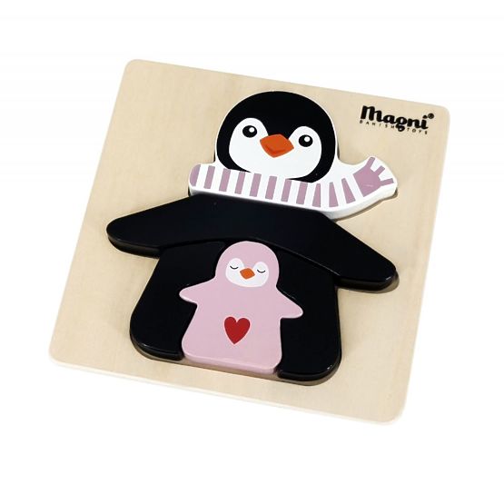 Drvene puzzle Pingvin s djecom