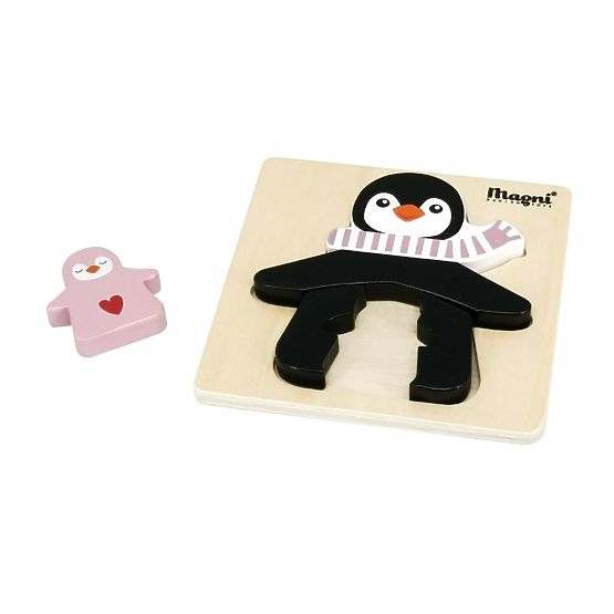 Drvene puzzle Pingvin s djecom