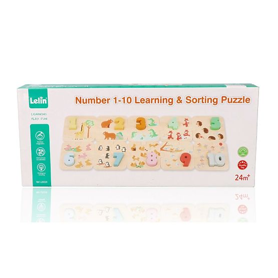 Drvene puzzle sa životinjama - učenje brojeva Montessori
