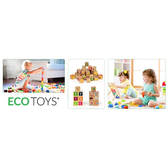 Drveni blokovi - slova, brojevi i slike