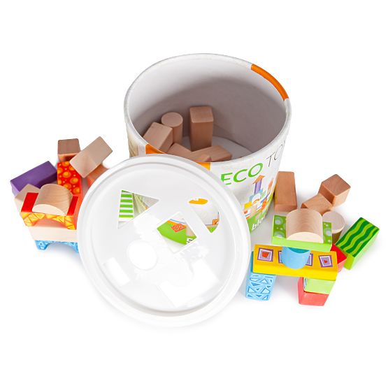 Drveni blokovi u boji 50 kom