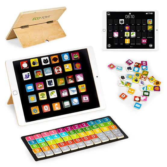 Drveni edukativni tablet magnetska ploča za kredu ECOTOYS