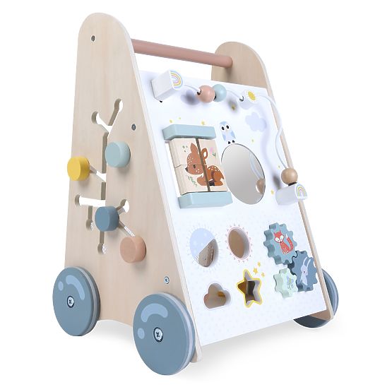 Drveni hodalica za djecu s pokretnim elementima ECOTOYS