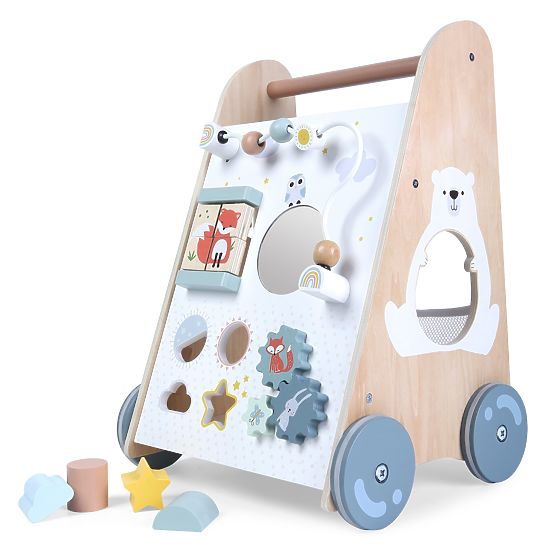Drveni hodalica za djecu s pokretnim elementima ECOTOYS