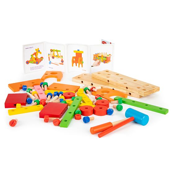 Drveni konstrukcijski set s alatima