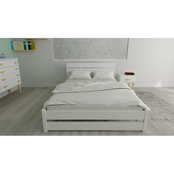 Drveni krevet Max 200 x 120 cm - bijeli